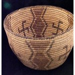 Native American Basket with Whirling Log Symbol